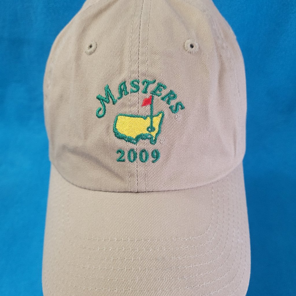 Masters 2009 Pga Golf Hat Cap Adjustable Strapback American Needle BeigeTan